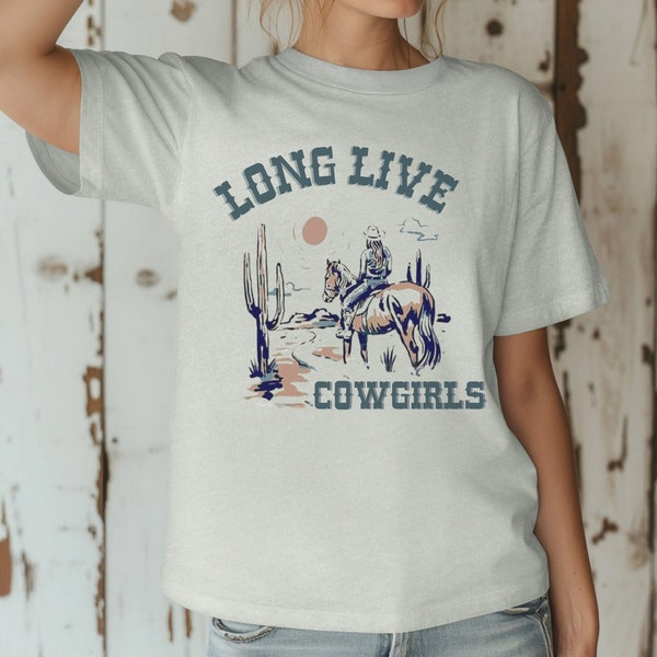 Long Live Cowgirls Shirt Country T-Shirt Western Shirt Southern Gift Country Girl Vintage Tee Boho Shirt Retro Cowgirl Cowboy Shirt