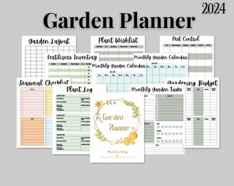 Printable Garden Planner Tracker: Vegetable Garden Layout (PDF Download)
