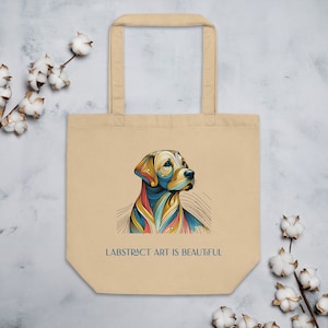 Labstract Art Tote Bag.  Labrador Retriever tote bag.  Great gift for the dog lover in your life!