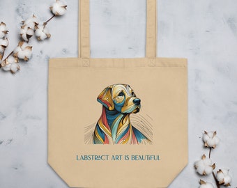 Labstract Art Tote Bag.  Labrador Retriever tote bag.  Great gift for the dog lover in your life!