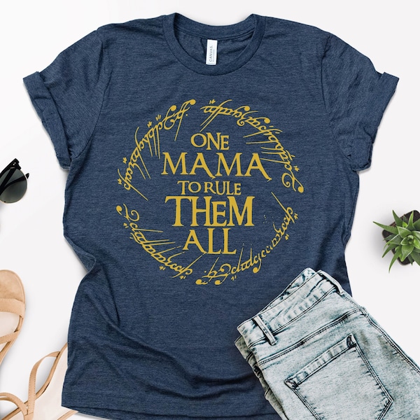 One Mama To Rule Them All Shirt, Personalized gift for Mom,Mothers Day Gift,Lord Of The Ring Fan Mom,Tolkien Mom Gift,Lotr Fan Mom Christmas