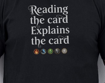 Reading the Card MTG T-Shirt, Funny Gamer Tee