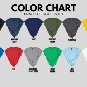 Color Chart Softstyle T-Shirt, Unisex Short Sleeve Tee, Various Color Options, Casual Tee for Men and Women, Comfortable Everyday Wear