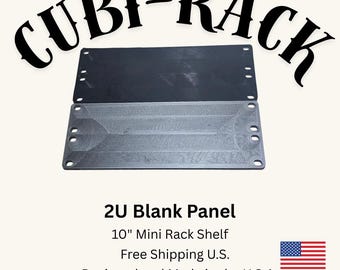 2U Blank Panel for 10" Mini Rack: PETG Cover Plate