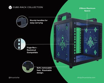 Cubi-Rack | Affordable 5U Stackable Mini (10 Inch) Server Rack for Homelab Enthusiasts