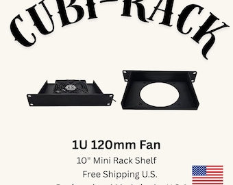1U 120mm USB Fan Shelf: Mini Rack Cooling for Cubi-Rack & Rackmate