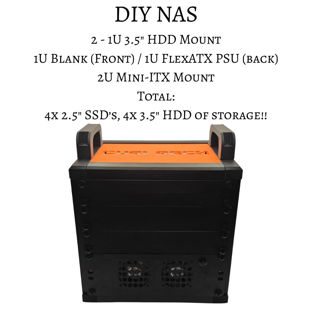 Boîtier NAS 2U Pour Rack 10 Pouces – Mini-ITX, DIY, Noir, Fabriqué En France