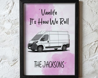 Customisable Vauxhall Movano Van Decor - Personalised Wall Art