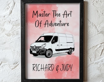 Customisable Renault Master Van Decor - Personalised Wall Art