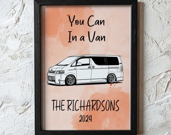Customisable Toyota Alphard Van Decor - Personalised Wall Art