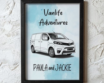 Customisable Toyota Proace Van Decor - Personalised Wall Art