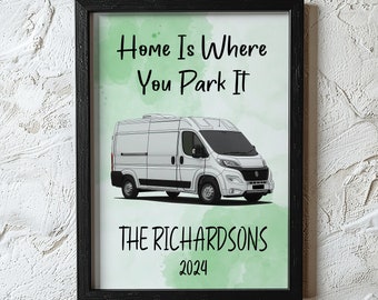 Customisable Fiat Ducato Van Decor - Personalised Wall Art