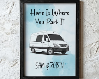 Customisable Mercedes Sprinter Van Decor - Personalised Wall Art