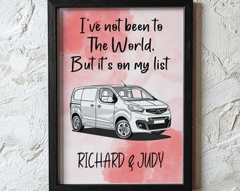 Customisable Vauxhall Vivaro Van Decor - Personalised Wall Art