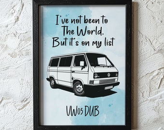 Customisable VW Transporter T3 Camper Van Decor - Personalised Wall Art