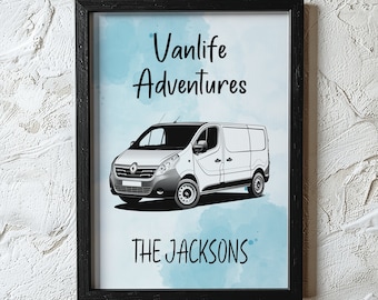 Customisable Renault Trafic Van Decor - Personalised Wall Art