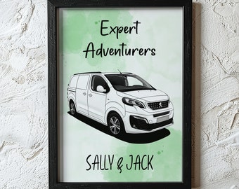 Customisable Peugeot Expert Van Decor - Personalised Wall Art