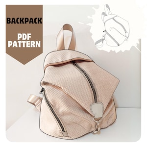 Patron de couture de sac à dos, patron de couture bricolage, couture de modèle de sac à dos, patron de couture numérique pdf, modèle de sac à dos fait main, sac à dos femme