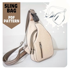 Sling bag Schnittmuster, Crossbody Tasche, DIY Reisetasche Schnittmuster pdf, Sling bag, Sommer Boho Tasche PDF Schnittmuster, kleine Schultertasche