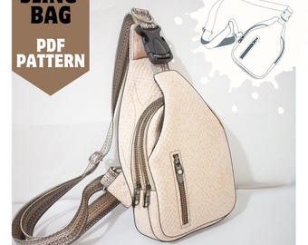 Sling Bag Pattern, Crossbody Bag, DIY Travel Bag Sewing Pattern pdf, Sling bag, Summer Boho Bag PDF Sewing Pattern, small sling molde bag