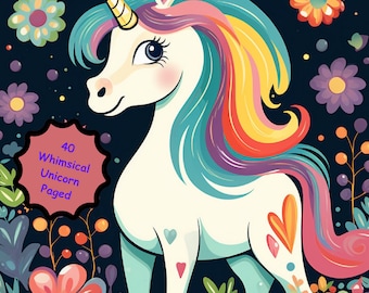 Embark on a Magical Journey with this Unicorn Coloring Book-Perfect Gift for Children!