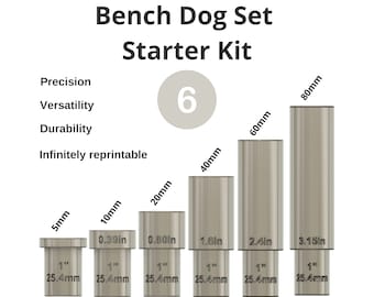 Starter Kit Bench Dog with 6 Adjustable Diameter Options for MFT Holes