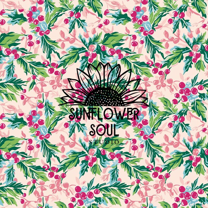 Seamless Repeat Pattern Pastel Christmas Digital Paper Scrapbook Fabric