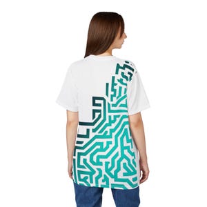 T-shirt unisexe à imprimé artistique, t-shirt artistique, t-shirt artistique, t-shirt à imprimé intégral, t-shirt graphique unique, cadeau pour amateur d&#39;art
