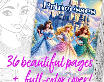 Princess Coloring Book, Princess Coloring Pages, childrens coloring pages, coloring pages, Princess coloring