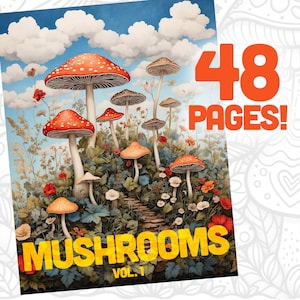 Mushroom Coloring Book, Mushroom Coloring Pages, childrens coloring pages, coloring pages, Mushroom coloring