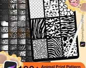 100 Animal Print Pattern Procreate brush Set