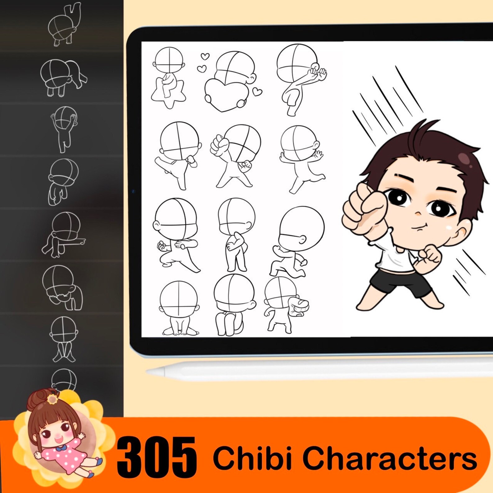 450 Procreate Chibi Stamp Brushes, Chibi Stamps, Chibi Eye Stamps ...