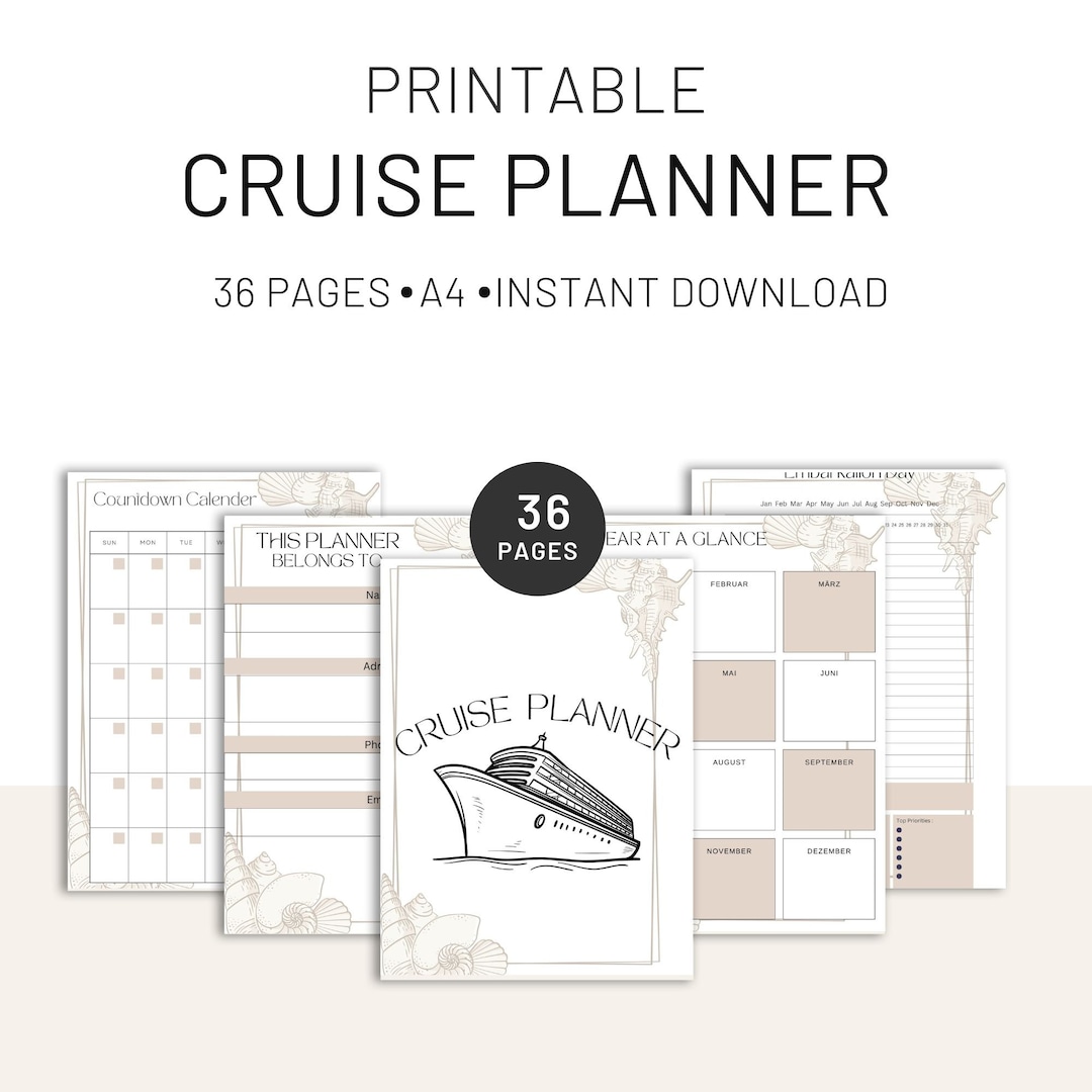 Cruise Planner Printable Cruise Planner Cruise Planner Printable Etsy