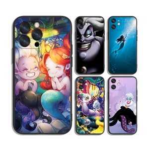 Cartoon villain Ursula protective cases for Samsung S25 S24 S23 S22 S21 A55 A35 A25 A15 A54 A53 A14 4G 5G & iPhone 12 13 14 15 16 Pro Max