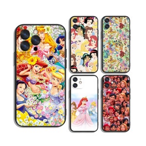 Disney Princess protective cases for Samsung S25 S24 S23 S22 S21 A55 A35 A25 A15 A54 A53 A14 4G 5G & iPhone 12 13 14 15 16 Pro Max