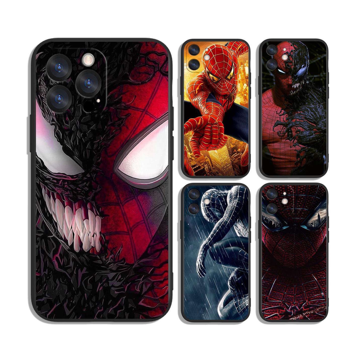 Spider Man protective cases for Samsung S25 S24 S23 S22 S21 A55 A35 A25 A15 A54 A53 A14 4G 5G & iPhone 12 13 14 15 16 Pro Max