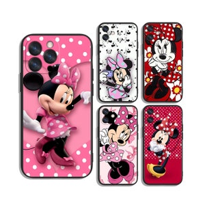 Custodie protettive Minnie Mouse per Samsung S25 S24 S23 S22 S21 A55 A35 A25 A15 A54 A53 A14 4G 5G e iPhone 12 13 14 15 16 Pro Max