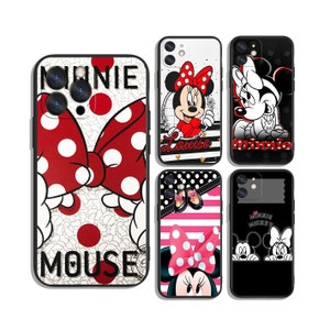 Custodie protettive carine Minnie Mouse per Samsung S25 S24 S23 S22 S21 A55 A35 A25 A15 A54 A53 A14 4G 5G e iPhone 12 13 14 15 16 Pro Max