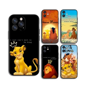 Lion King beschermhoesjes voor Samsung S25 S24 S23 S22 S21 A55 A35 A25 A15 A54 A53 A14 4G 5G & iPhone 12 13 14 15 16 Pro Max