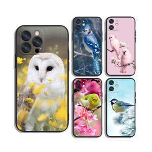 Capas protetoras de pássaros engraçados para Samsung S25 S24 S23 S22 S21 A55 A35 A25 A15 A54 A53 A14 4G 5G e iPhone 12 13 14 15 16 Pro Max