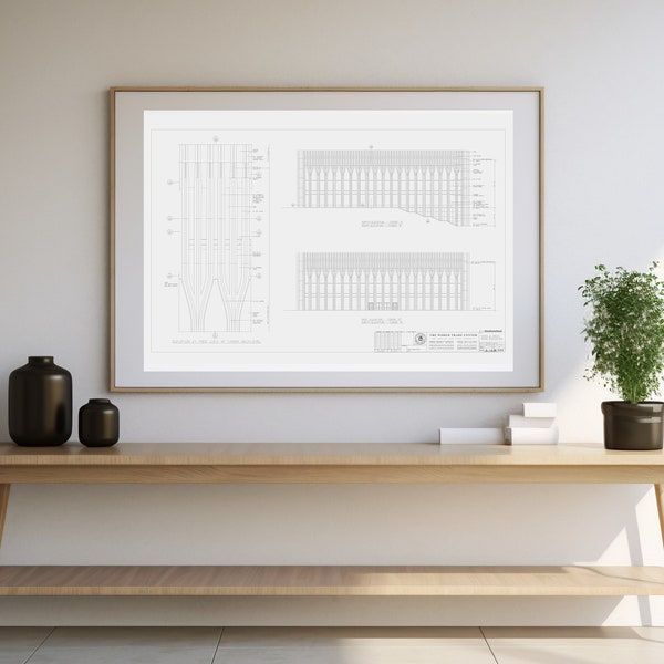 Poster - World Trace Center Blueprint - East & West Base Elevation