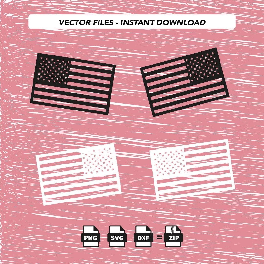 USA FLAG Files for Cricut Vector File Download Instant Png, Dxf, Svg - Etsy