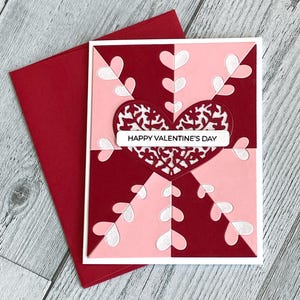 Handcrafted Blank Valentine&#39;s Card: Romantic Greeting for Loved Ones, Partners & Friends
