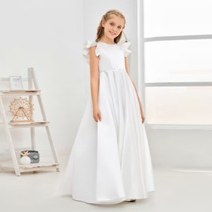 Handmade Flower Girl Dress Elegant First Communion Wedding Party Princess Ball Gown for Girls Flower Girls Dresses for Unforgettable Wedding zdjęcie 2