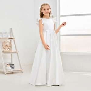 Handmade Flower Girl Dress Elegant First Communion Wedding Party Princess Ball Gown for Girls Flower Girls Dresses for Unforgettable Wedding zdjęcie 6