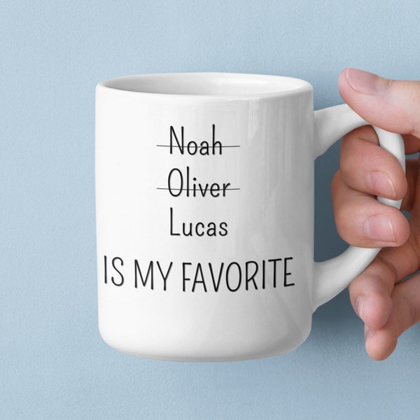 Funny Favorite Child Mug, Christmas Gift for Mom, Favorite Son, Favorite Daughter, Personalized Mom Mug, Mom Gift, Mothers Day Gift