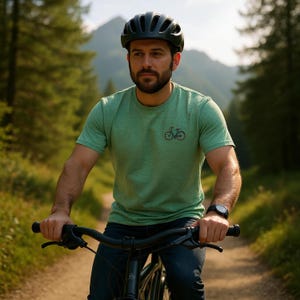 Old School Bicycle T-Shirt Minimalist | Typographic Bike Shirt | Urban Cycling Unisex T-Shirt | Gift for Cyclists & Bike Fans