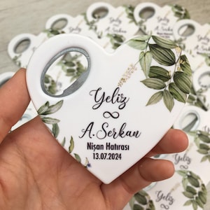 Wedding Party Favors for Guests , Bottle Opener Magnet, Heart Bottle Opener, Magnet Opener Favor, Wedding Gift, Wedding Favors for Guest