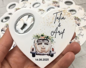 Hochzeitsbevorzugung Flaschenöffner Magnet: Personalisierte Gastgeschenke