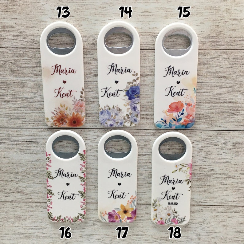 Bottle Opener Wedding Favor, Wedding Favors for Guests in Bulk, Wedding Souvenir, Custom Gift Favor, Magnetic Bottle Opener image 7